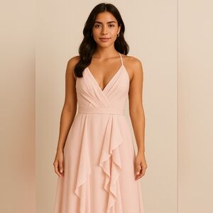 White By Vera Wang Elegant Pink Evening Gown/Bridesmaid Dress